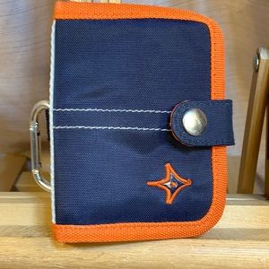 Wallet w/carabiner and zip around coin poch